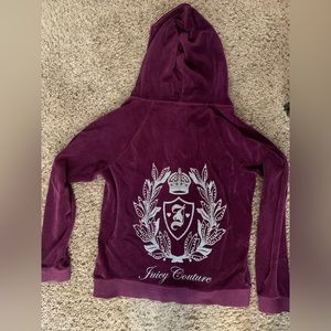 juicy velour jumpsuit hoodie purple